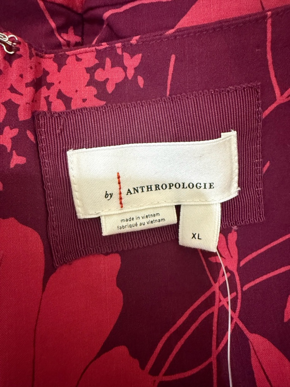 Anthropologie Red Floral Midi Dress - Picture 10 of 12